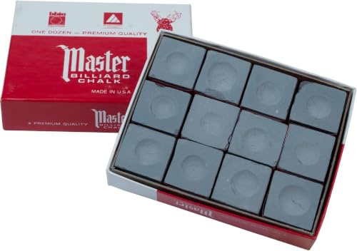 Gamepoint Original USA Billard Chalk, 12 pièces en Carton (Bleu/Vert/Rouge/Gris)