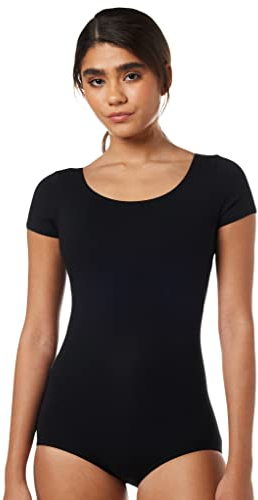 Capezio Damen Classic Short Sleeve Leotard Gymnastikanzug, Schwarz, L