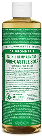 Dr. Bronners Liquid Castile Soap with Almond Oil - 16 oz