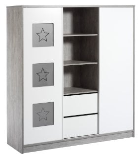 Schardt 065812200 Schrank, mit Mittelregal und 2 Schiebetüren, Eco Star
