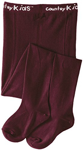 Country Kids Girl's Luxury Cotton Tights, Purple (Aubergine), 9-11 Years