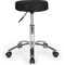 FineBuy Hocker Design Arbeitshocker Stoffbezug Sitzhocker mit Rollen Rollhocker gepolstert ohne Lehne XL