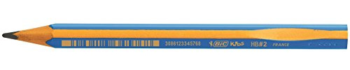 BIC Set 6 Bleistifte Graphit Kids Beginner Evolution Mine HB Ø 4 mm blau