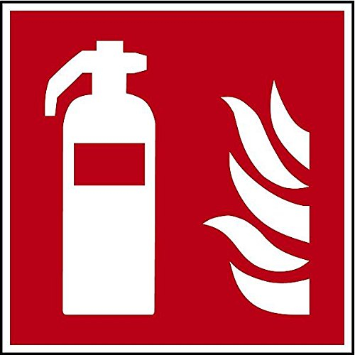 LEMAX® Brandschutzzeichen, Feuerlöscher F001 DIN EN ISO 7010 Acrylglas rot/weiß 240x240mm