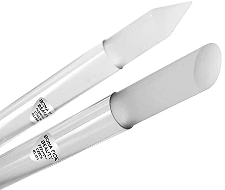 Repousse Cuticules en Verre, Lot de 2 Outils de Manucure et de Soins des Ongles – Repousse Cuticules Verre Bona Fide Beauty Premium Ensemble de 2 Pousse Cuticules en Verre Tchèque
