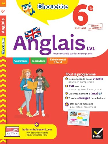 Chouette - Anglais 6e - LV1 (A1 vers A2): cahier de révision et d'entraînement recommandé par les enseignants