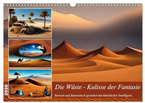 Die Wüste - Kulisse der Fantasie (Wandkalender 2026 DIN A3 quer), CALVENDO Monatskalender: Fantasievolle und surreale Wüstenlandschaften (CALVENDO Natur)