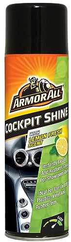 Armor All, Cockpit Shine Car Interior Cleaner 500ml, Lemon, Cleans and Restores Dashboards and Trims, Anti-Static Formula to Repel Dust, Ideal for Car Detailing, Made in the UK