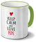 digital print Tasse mit Namen Pepe - Motiv Keep Calm - Namenstasse, Kaffeebecher, Mug, Becher, Kaffeetasse - Farbe Grün
