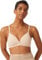 Naturana® Soft-BH ohne Bügel mit Schale [Cup A-D] Optimaler Sitz & maximaler Halt Dank Schnittführung & Breiten Trägern I T-Shirt BH I BH Damen ohne Bügel I BH bügellos 75 Light Beige D