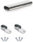 Oval Rail Wardrobe Polished Chrome Hanging Tube Metal Closet Organizer Cut to Size + END SUPPORTS and SCREWS by MKGT® (600mm (0.6m) ~23.6″)