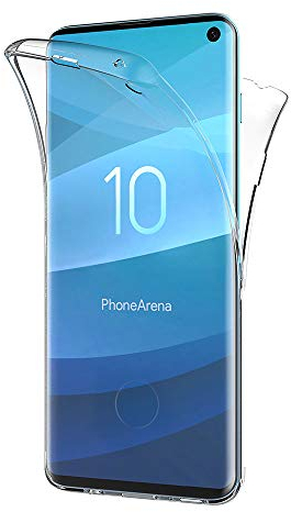 AICEK Compatible Samsung Galaxy S10 Hülle, 360°Full Body Transparent Silikon Schutzhülle für Galaxy S10 Case Durchsichtige TPU Bumper Samsung S10 Handyhülle