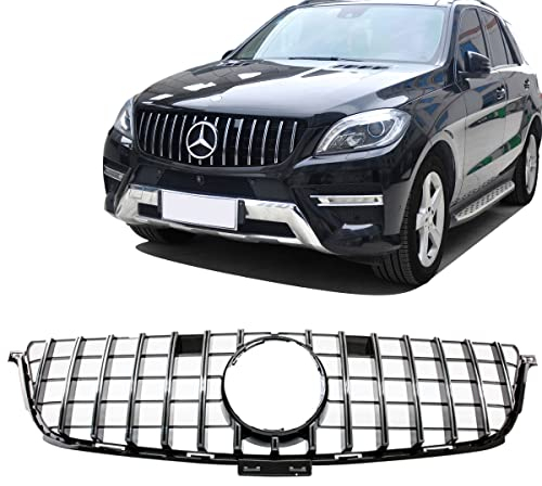 Kühlergrill Schwarz Chrom kompatibel für Mercedes ML-Klasse W166 Bj 11-14 auf Facelift Sport-Panamericana GT DM Autoteile 2774
