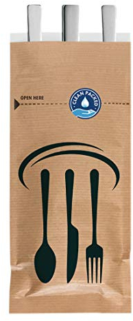 Nisbets DF696 - Bolsa de papel reciclable para cubiertos (260 mm de altura, 100 mm de ancho, 2000 unidades)