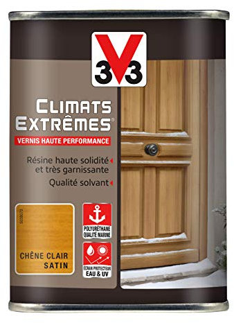 V33 Vernis extérieur Climats Extrêmes Chêne clair satin 1 L