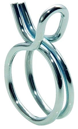 4 pcs of 14.4-15.1 mm Double Wire Hose Spring Clips, Silicone Pipe Air Fuel Band - Hose Clamp