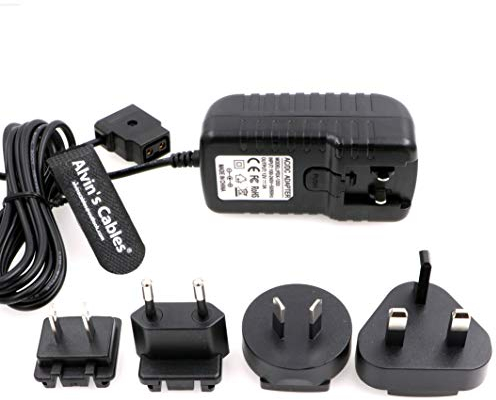 Alvin's Cables Adaptateur Secteur Câble Convertisseur D-Tap P-Tap Femelle vers Universel AC avec UK EU AU US Prises pour Caméra Z CAM E2 K2 / Arri/Red/Teradek Cube/Hollyland Cosmo 600 79In / 2M