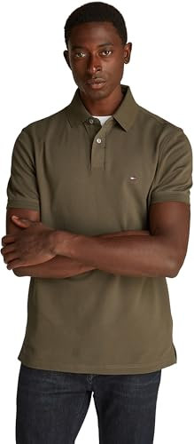 Tommy Hilfiger Men’s Short Sleeve 1985 Regular Fit Polo Shirt, Green (Army Green), M