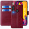 FMPCUON Funda Huawei P20 Lite/Nova 3E, Funda Libro con Cover y Billetera, Cuero y TPU, Magnético, Rojo