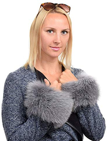 FOX FASHION Pelzmanschetten aus Fuchsfell Pulswärmer Armstulpen Pelz Fuchs Fell Stulpen Manschetten Fellstulpen Echpelz Echtfell Echt