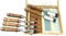 Rolson 56150 8pc Wood Chisel & Stone Set in Walnut Handle