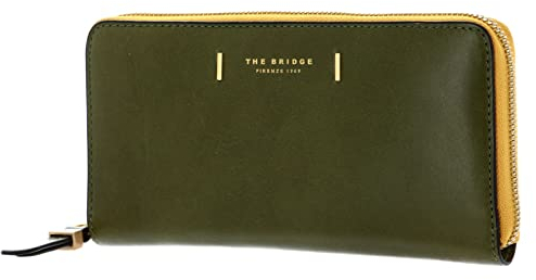 The Bridge Geldbörse Herren Leder 19 cm Grün RFID-geschützt Zweifach gefaltet Klassisch