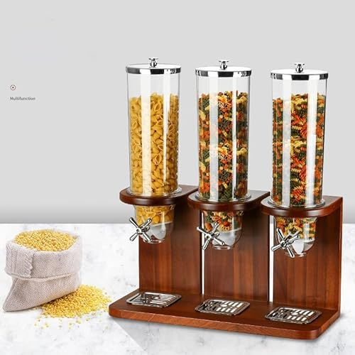 GUINJO Müslispender for trockene Lebensmittel, luftdichte Küchenaufbewahrung for Nüsse, Hülsenfrüchte, Snacks, Süßigkeiten, for Home Office Hotel Commercial Bar, Separate Steuerung pro Dose
