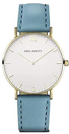PAUL HEWITT Damen Armbanduhr Sailor Line 36mm Armband Leder PH-SA-G-Sm-W-23S-VOR