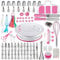 Cake Decorating Kit, 137pcs Cake Decorating Supplies with Cake Turntable for Decorating, Pastry Piping Bag, Russian Piping Tips Baking Tools, Cake Baking Supplies for Beginners (Pink)