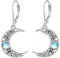 Mondstein Halbmond Ohrringe für Frauen Sterling Silber Keltische Mond Ohrringe Irischer Schmuck Geschenke für Mädchen Mutter Tochter Schwester Hypoallergen (3)