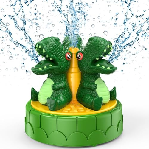 Tosekry Wasserspielzeug Kinder Outdoor Spielzeug ab 3 4 5 6 7 8 Jahre Junge und Mädchen, Sprinkler Outdoor Spiele für Kinder Gartenspielzeug Garten Spielzeug Kinder Draußen Wasserspiel (Dinosaurs)