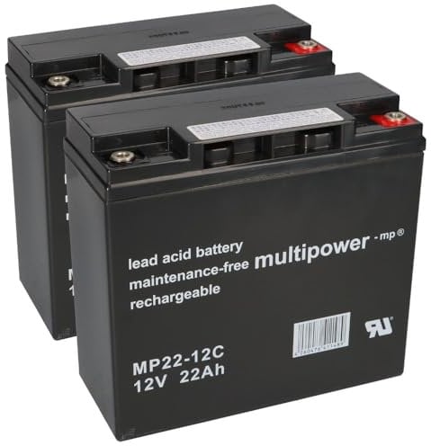 Batteria compatibile tosaerba RL2000 RL-2000 24V 2X 12V 22Ah AGM piombo MP senza manutenzione