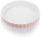 Oungy Ceramic Quiche Dish, Diameter 26 cm, Round Tart Dish, Casserole Dish, Round, Pink, 26 x 26 x 4 cm