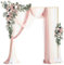 7.87FT quadratische Hochzeit Bogen Stand für Zeremonie, Metall Hintergrund Stand Heavy Duty mit Basis, Gold Ballon Bogen Rahmen für Geburtstagsfeier Braut Baby Dusche Dekoration