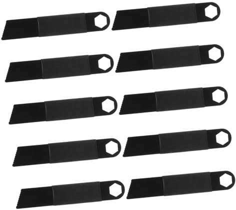 Toddmomy 10 Stück Feuerschaber, Feuerzeug, Feuerstein, Stahlschaber, Feuerstahl, Outdoor, Stangenschaber, Camping, Rutenschläger, Outdoor, Schaber, schwarz, Edelstahl