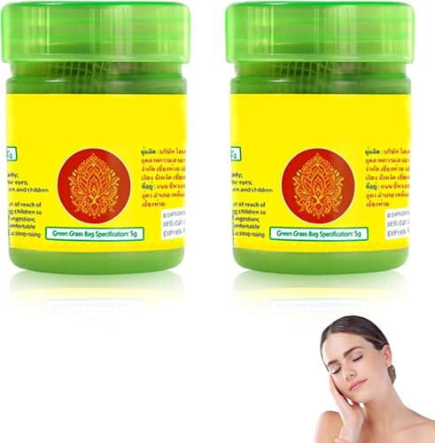 2 Pezzi Bastoncini per Inalazione Thailandia, Aromaterapia Hong Thai, Inalatore Yadom Thailandese, Bustine Profumate Thailandesi, 4 cm x 4 cm x 5,4 cm, per Riduzione dello Stress e Viaggi