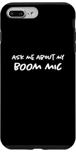 Chiedimi del mio microfono Boom | Operatore di microfono a braccio divertente Custodia per iPhone 7 Plus/8 Plus