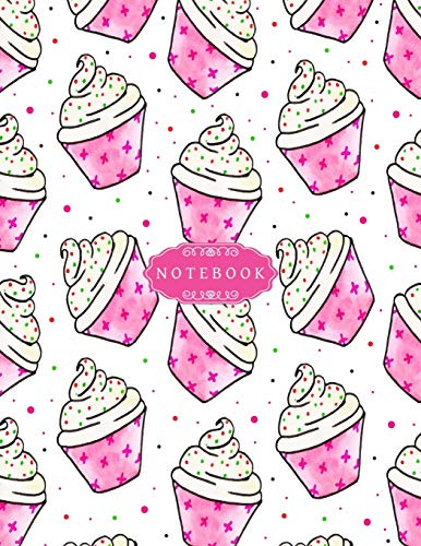 Notebook: Cupcake Dealer Recipe Journal Notebook for girls : Cute gift for Foodies , Cooks , Chefs , Cooking | 8.5 x 11 – 110 Line Pages - Journal, Notebook, Diary, Composition Book (bakery notebook)