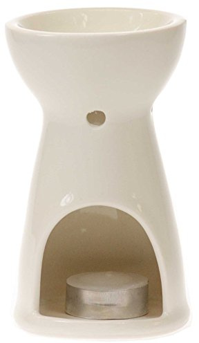 Absolute Aromas Ceramic White Oil Burner to be used with tealight candle for essential oils
