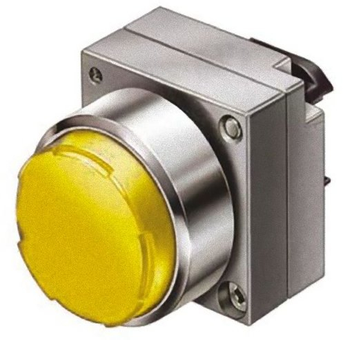 Siemens signum – Lichtschalter mit Verriegelung gelb mit Halterung