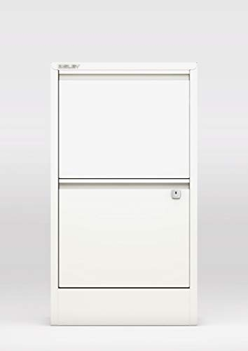 Bisley Home Filer, 2 HR-Schubladen, Metall, 696 Verkehrsweiß, 40 x 41.3 x 67.2 cm
