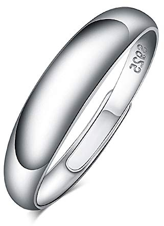 Unendlich U Fashion 925 Sterling Silber mit Platin Klassik Liebe für Paar/Liebhaber Vestellbar Damenring Partnerringe Verlobungsringe Trauringe Eheringe