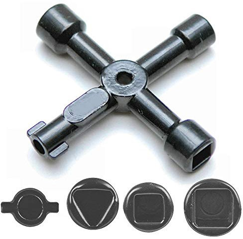 Fort Fasteners 4-Way Utility Key with Meter Box and Radiator Key 3pc Set