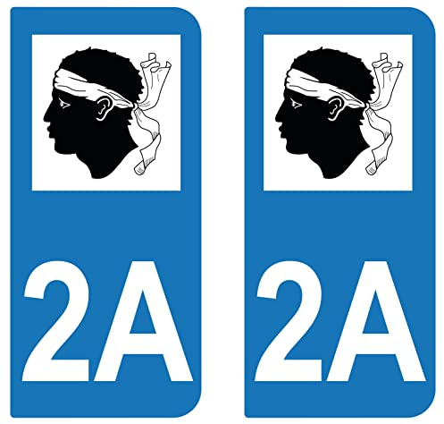 supstick 2 Sticker, selbstklebend, für Motorrad, Delt, 2 A, Korsika