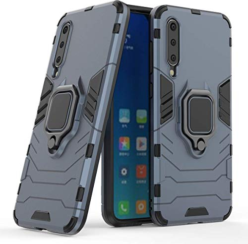 LuluMain Kompatibel mit Xiaomi Mi 9 SE Hülle, Ring Ständer Magnetischer Handyhalter Auto Caseme Schutzhülle Case für Xiaomi Mi9 SE (Navy Blau)