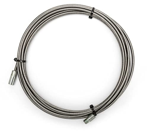 BARETTO Prolunga Flessibile in Acciaio Inox per Kit per Pulizia della Stufa a Pellet, Prolunga Inox di 6 Metri per la Pulizia Stufa Pellet con Curvatura a 90°, Adatta a Stufe Pellet con Curve