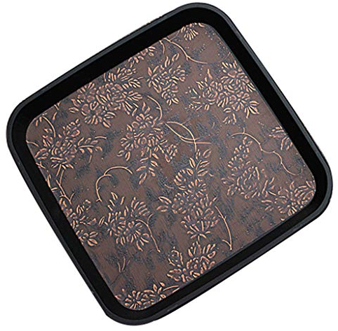 LQY Plateau de Service de Nourriture, Plat de présentation de Serveur de Nourriture, Plateau de Service antidérapant, carré, approprié à la Maison, à l'hôtel, aux Restaurants, au café,40x40cm