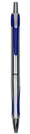 TIPTOP OFFICE PM Druckkugelschreiber ''Bingo'' - 0.7mm, Silber/Blau, 50 Stk