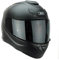 G-Mac Roar Evo Blackout Full Face Fibreglass Motorcycle Helmet + FREE Dark Visor (Satin Black, M)