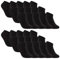 10 | 20 | 30 Paar Sneaker Socken Herren Damen Schwarz Weiß Grau Baumwolle 16900 (30x Schwarz 47-50)